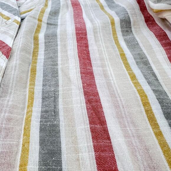 Da-sh Button Down Striped Roll Tab Long Sleeve Casual Shirt Large - Picture 6 of 8